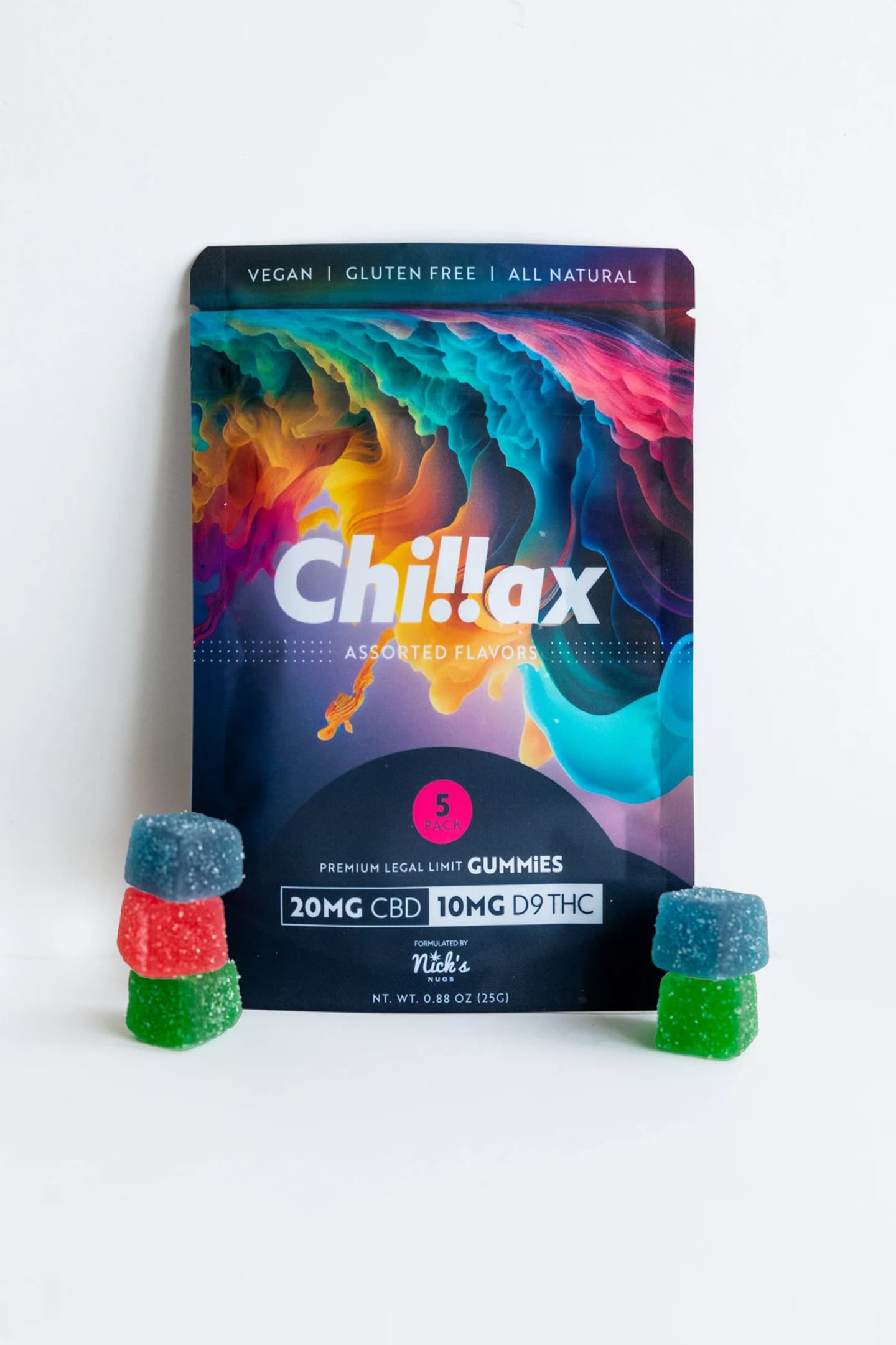 Chillax By Nicks Nugs – 10mg D9 / 20mg CBD