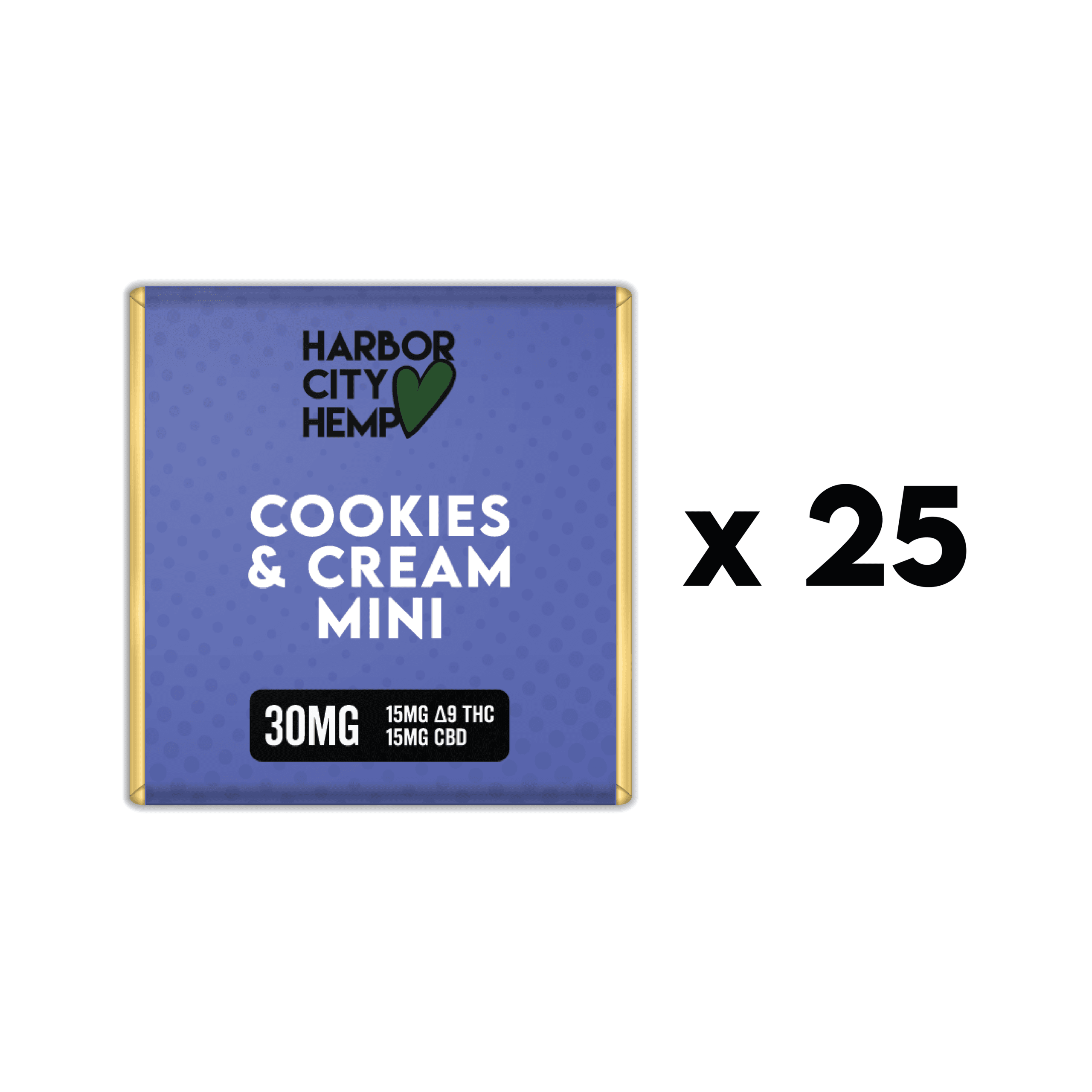D9:CBD Cookies &amp; Cream Minis 30mg (25 Pack)