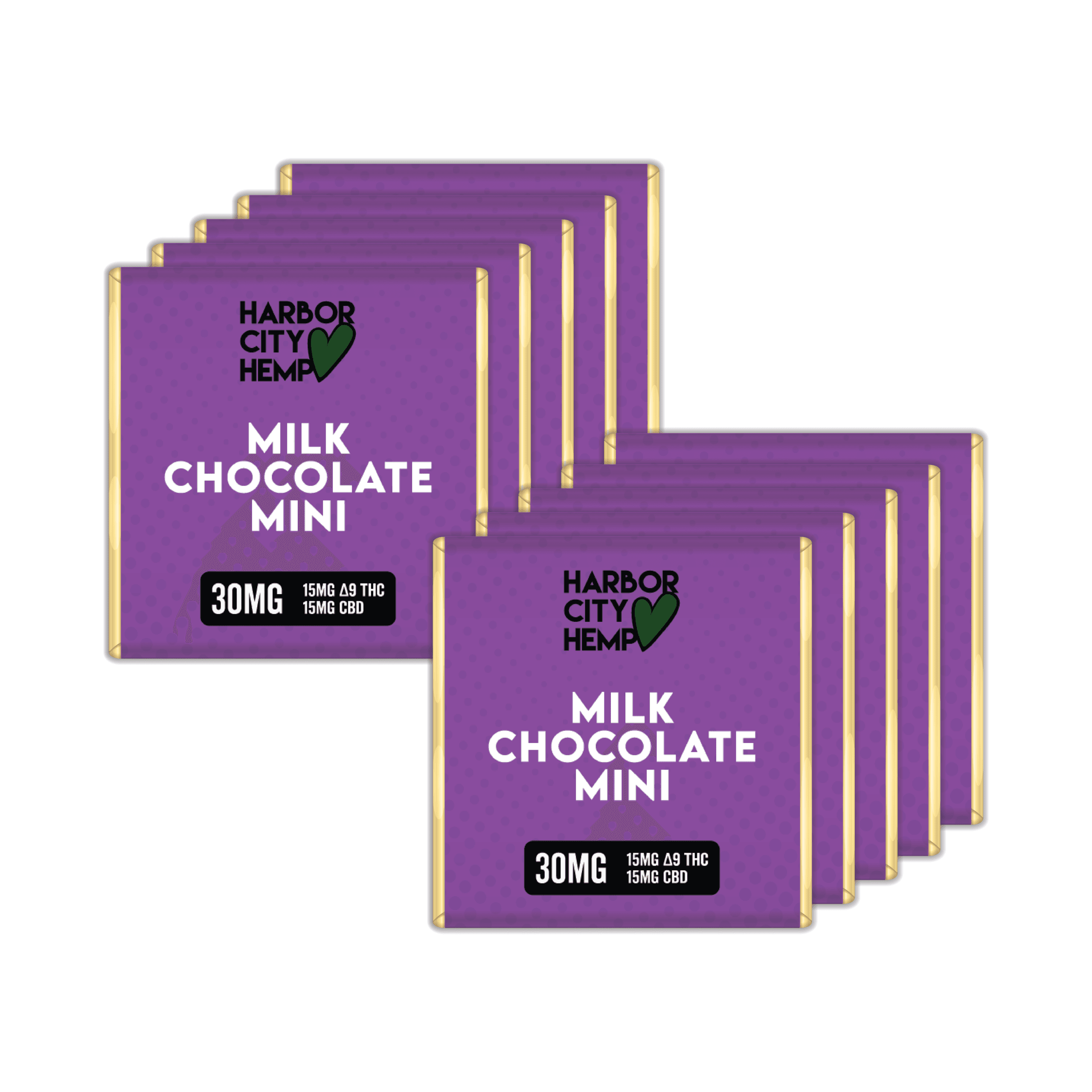 D9:CBD Milk Chocolate Minis 30mg (10 Pack)
