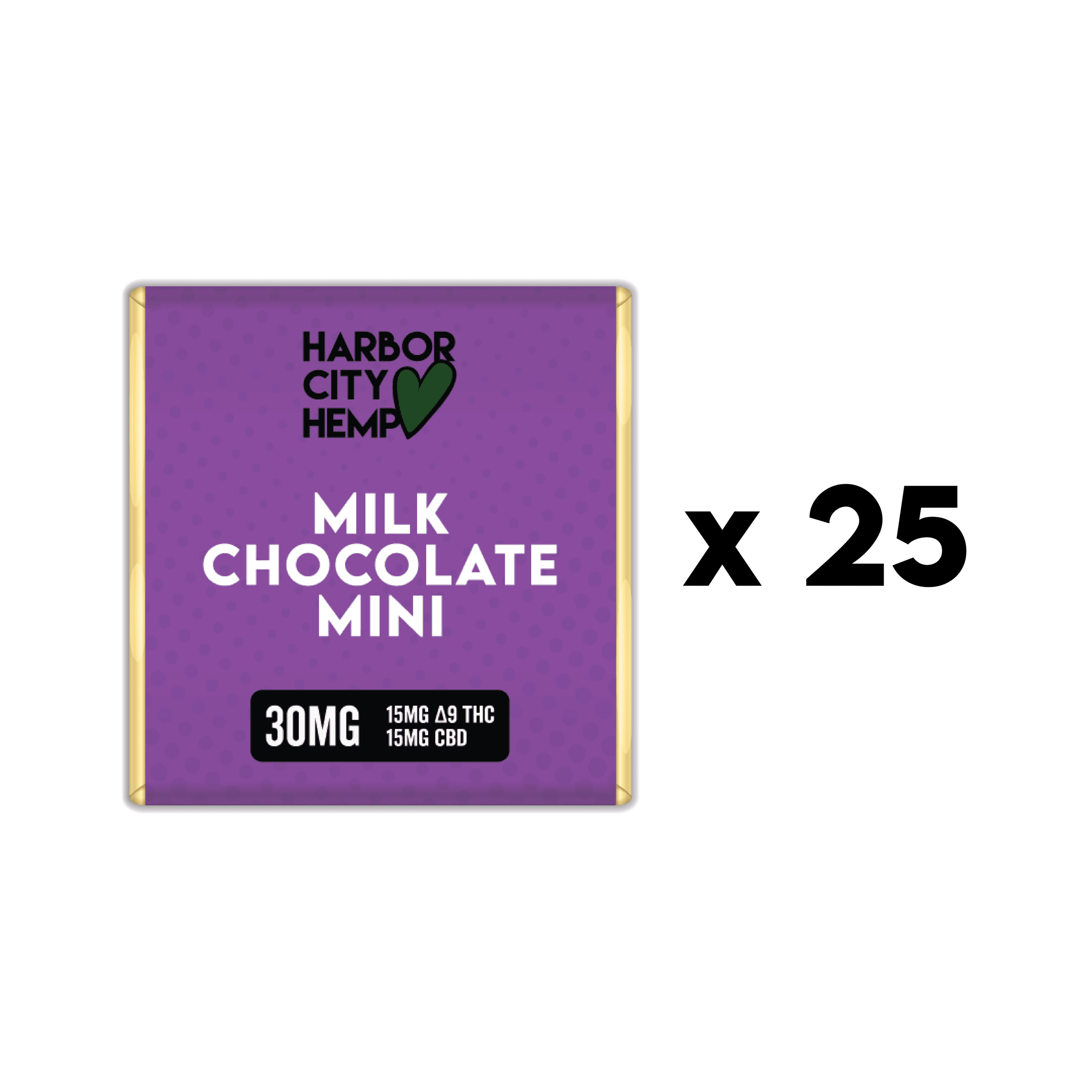 D9:CBD Milk Chocolate Minis 30mg (25 Pack)