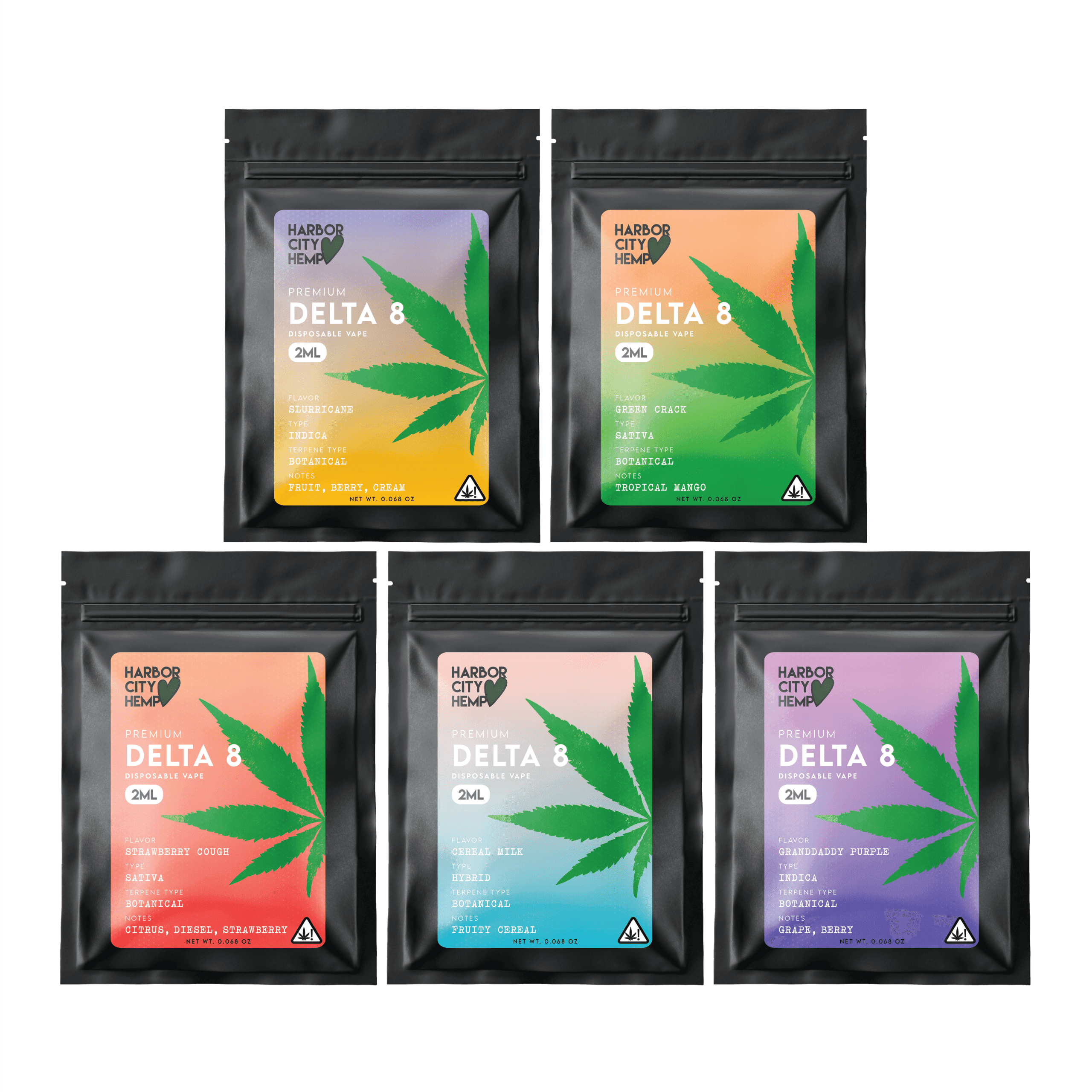 2ml Delta 8 Disposable Vape – 5 Pack