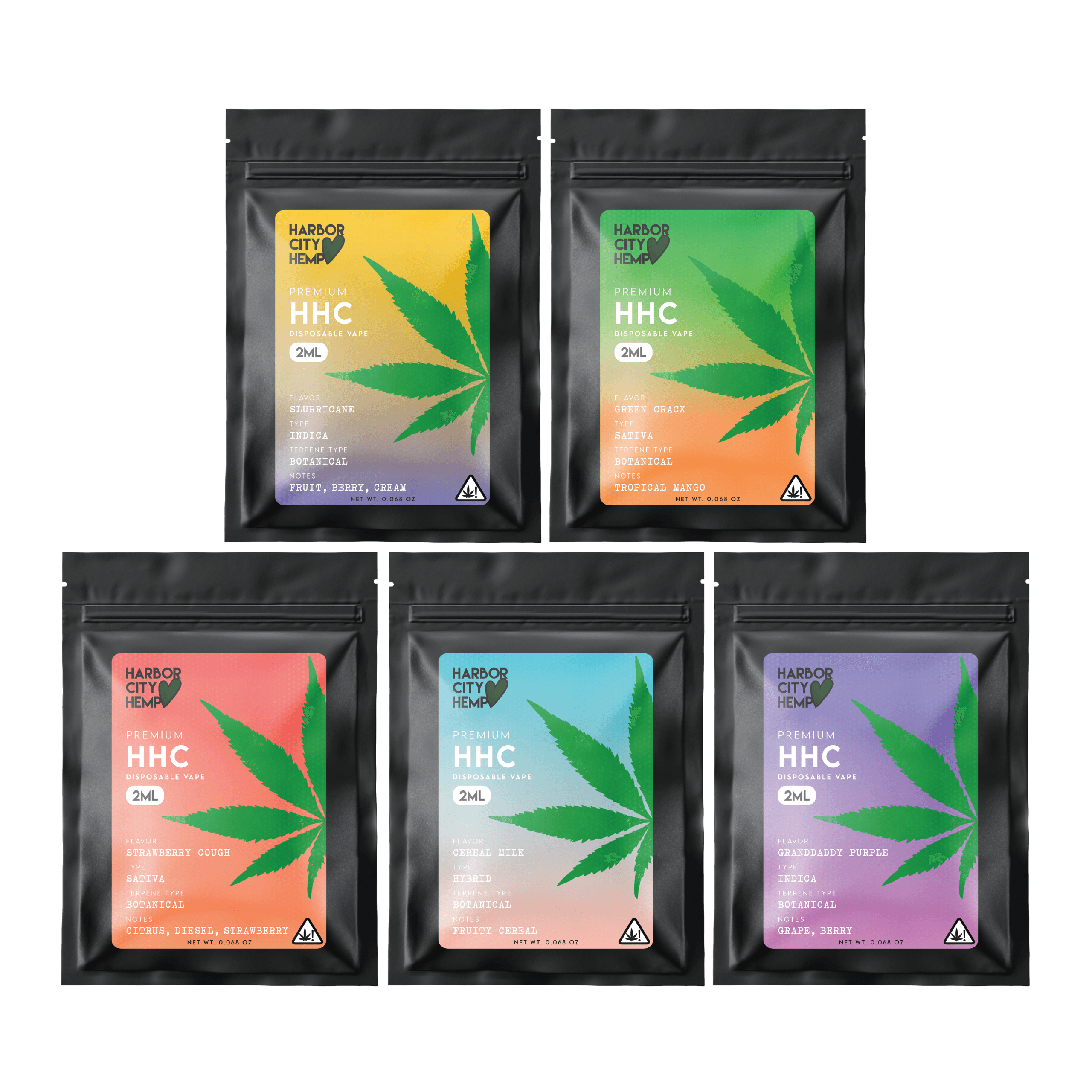 2ml HHC Disposable Vape – 5 Pack