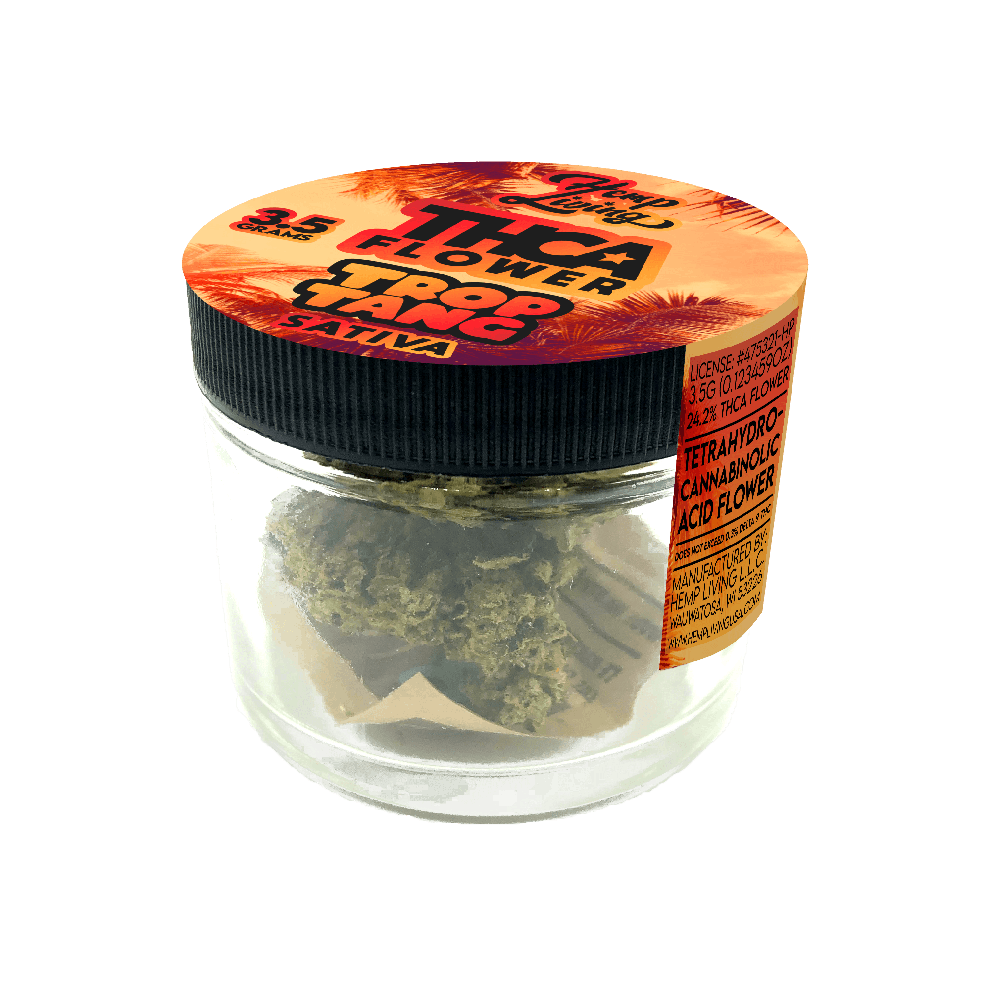 Hemp Living – THCA Flower 3.5g Jar – Trop Tang