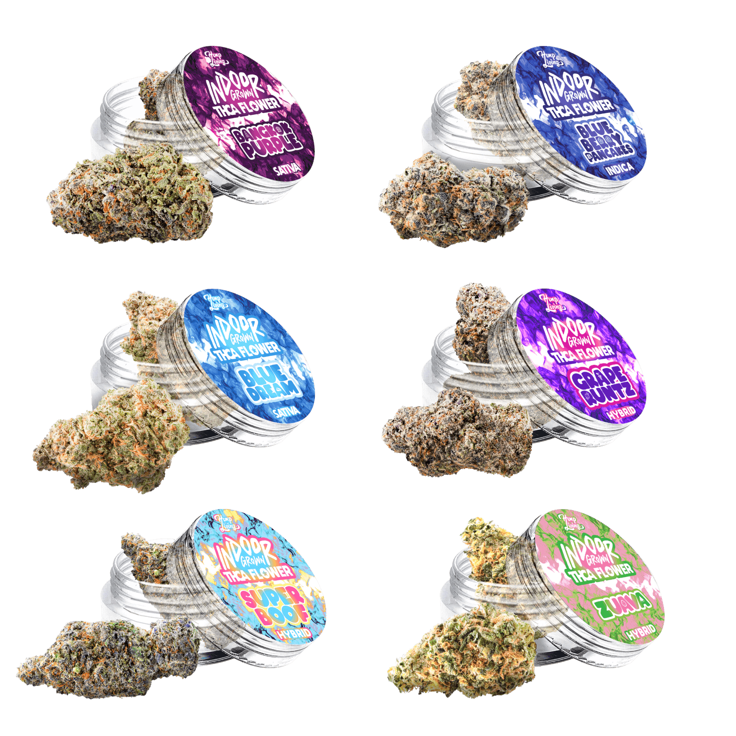 Build A Bundle – Premium Indoor THCA Flower – 1g Jars – 10pk Bundle – Choose Up to 10 Strains