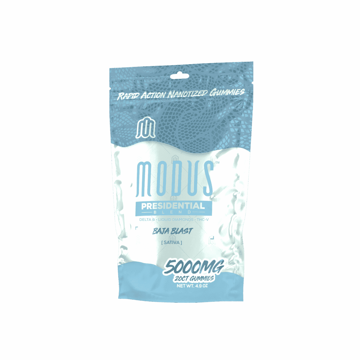 Modus 5000mg Presidential Gummies Delta 8 THC + THCA Liquid Diamonds +THCV 20ct