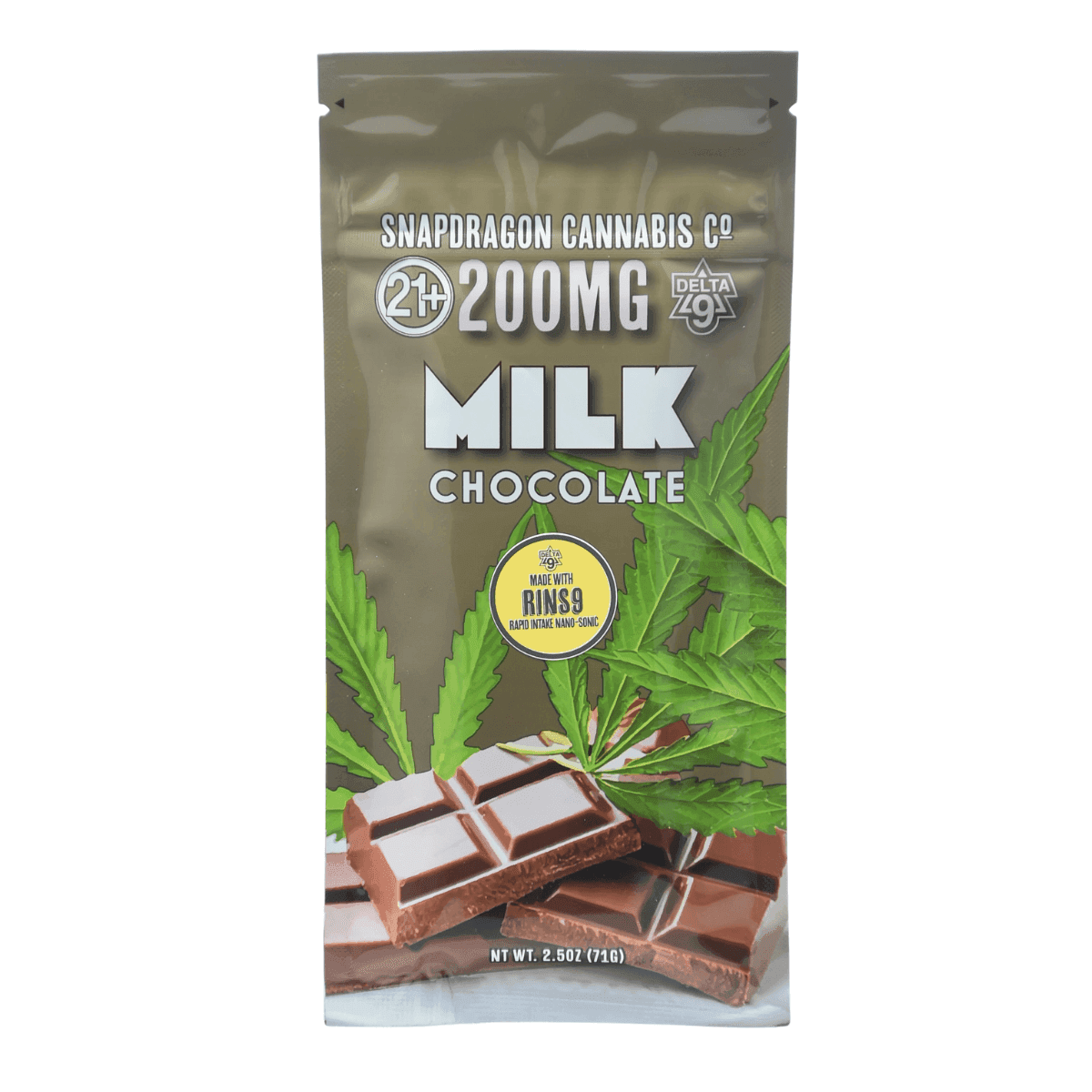 Delta-9 THC Infused 200mg Nano Chocolate Bars