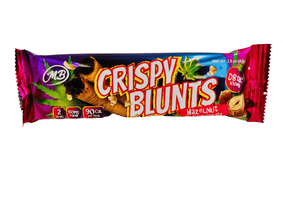 D8 100mg with Hazelnut Chocolate Cream Crispy Blunts Crispy Phyllo Dough 2 Sticks 1.5 oz