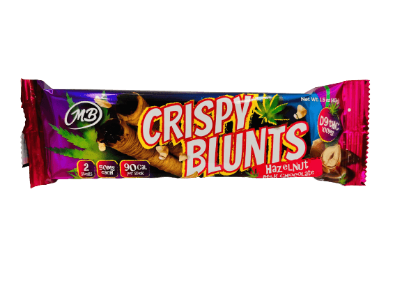 D9 100mg with Hazelnut Chocolate Cream Crispy Blunts Crispy Phyllo Dough 2 Sticks 1.5 oz