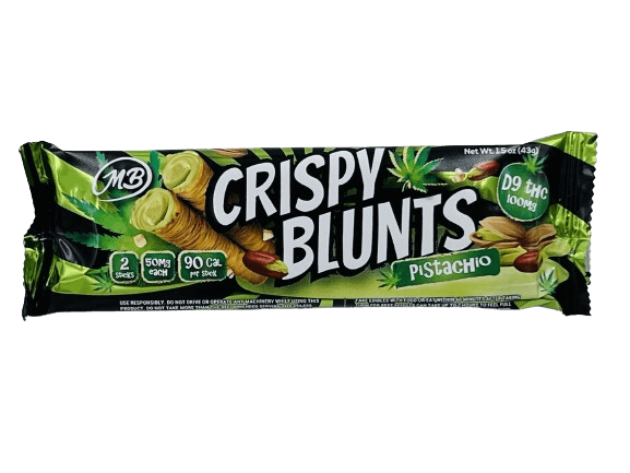 D9 100mg with Pistachio Cream Crispy Blunts Crispy Phyllo Dough 2 Sticks 1.5 oz