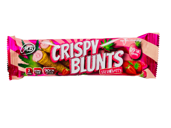 D9 100mg with Strawberry Cream Crispy Blunts Crispy Phyllo Dough 2 Sticks 1.5 oz