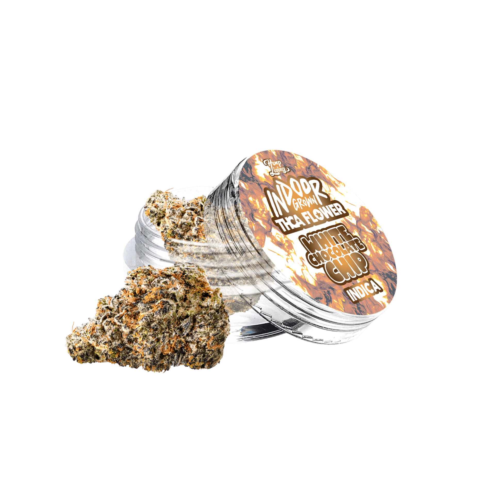 Hemp Living – PREMIUM Indoor Grown THCA Flower 1g Jar – White Chocolate Chip