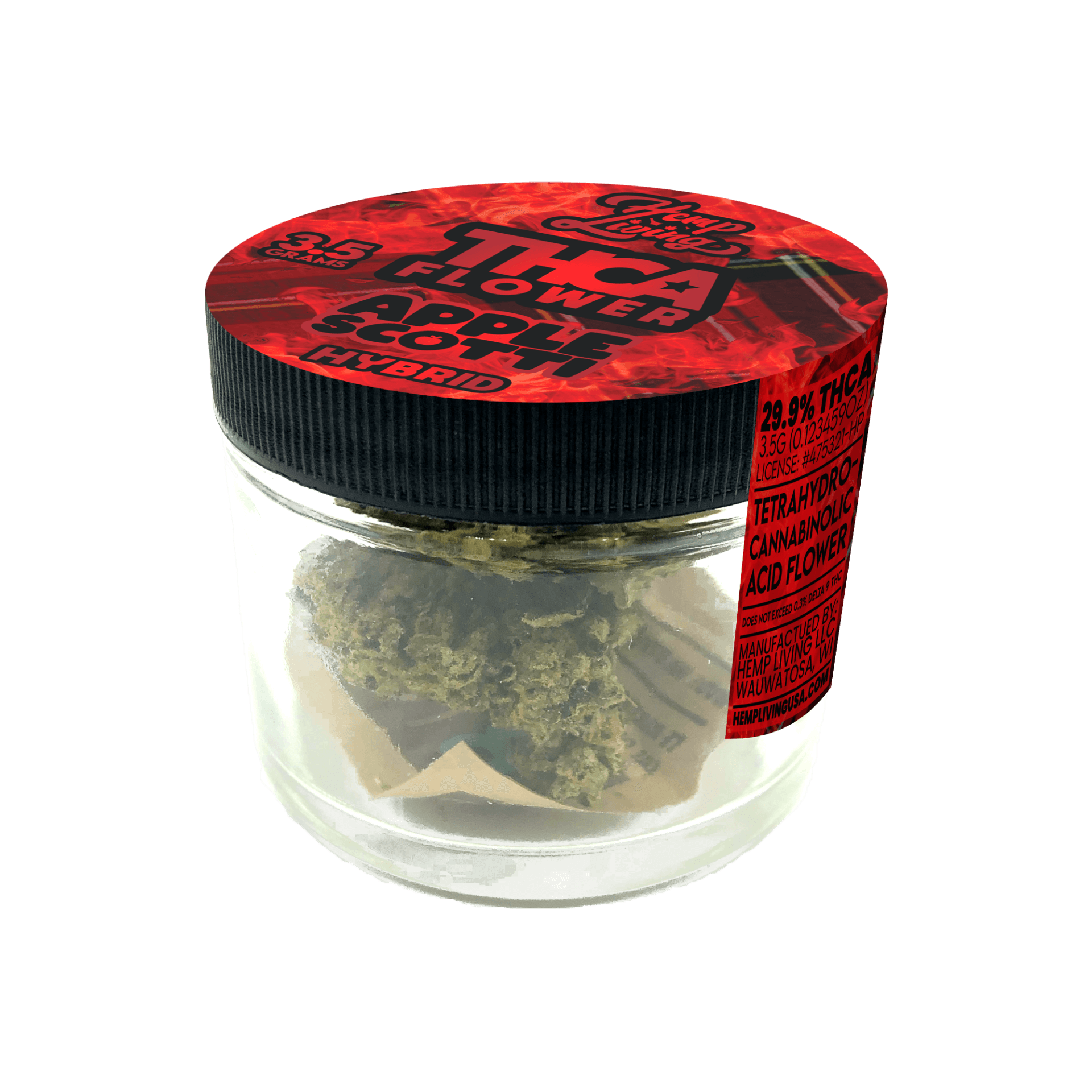 Hemp Living – THCA Flower 3.5g Jar – Applescotti