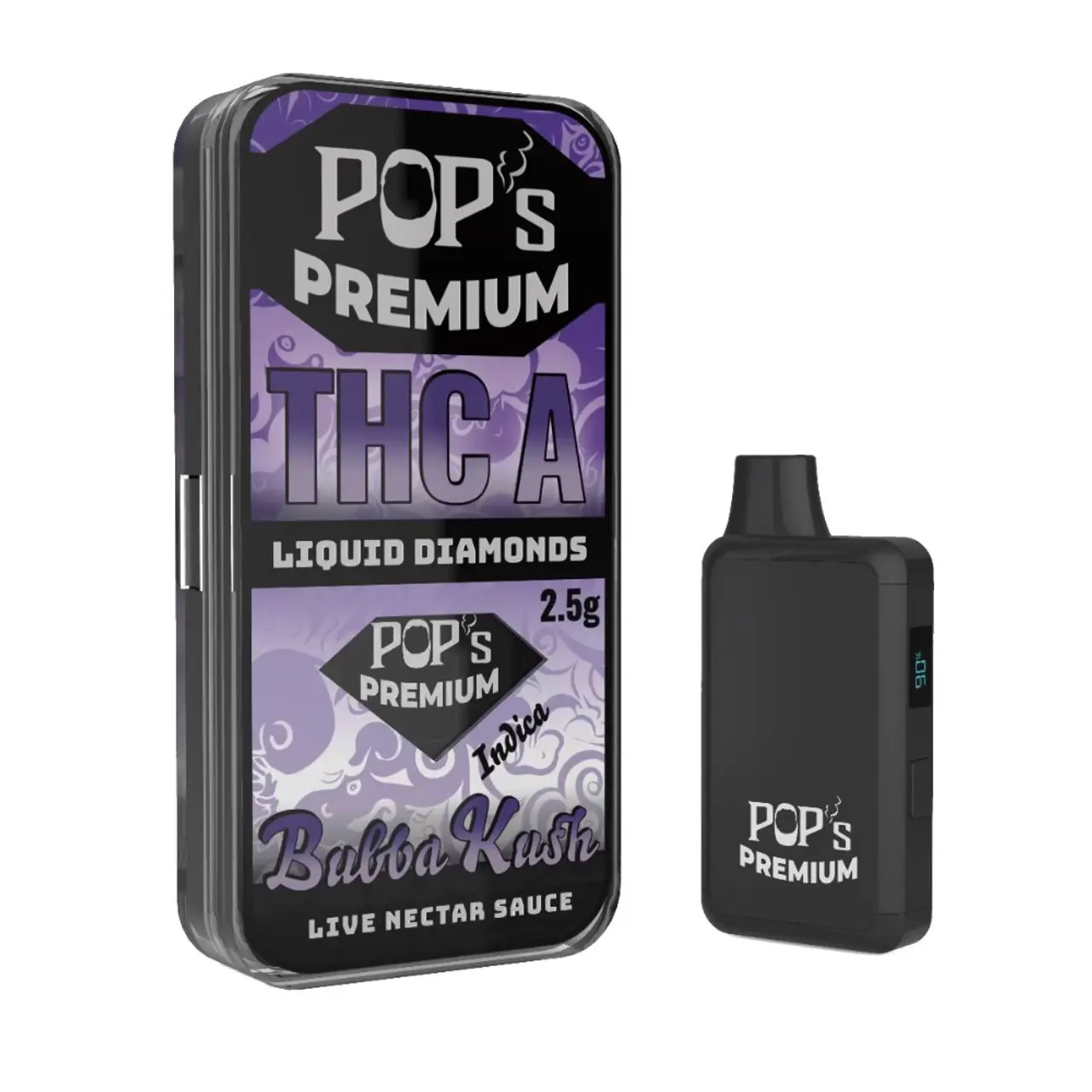 THCa Liquid Diamonds 2.5g Disposable Vape with Live Nectar Sauce – Pops