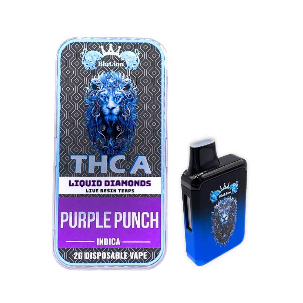 THCA Liquid Diamonds Disposable Vape with Live Resin Terps – BluLion 2g