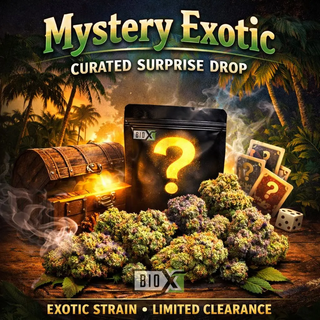 THCa Flower Clearance | Cheap $50/Oz Deals – 14 grams, Strain: EXOTIC AAA | Mystery Strain