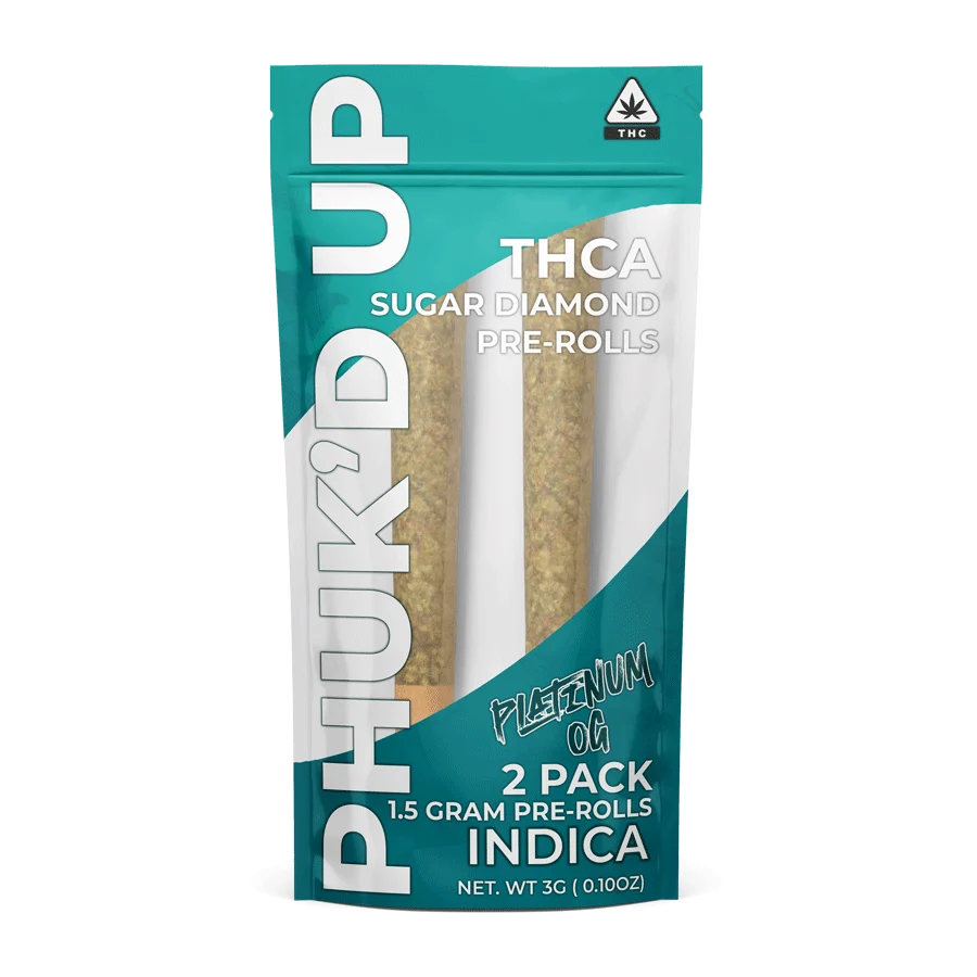 Liquidation: PHUK'D UP | THCA SUGAR DIAMOND INFUSED PRE-ROLLS | 2-PACK – Platinum OG
