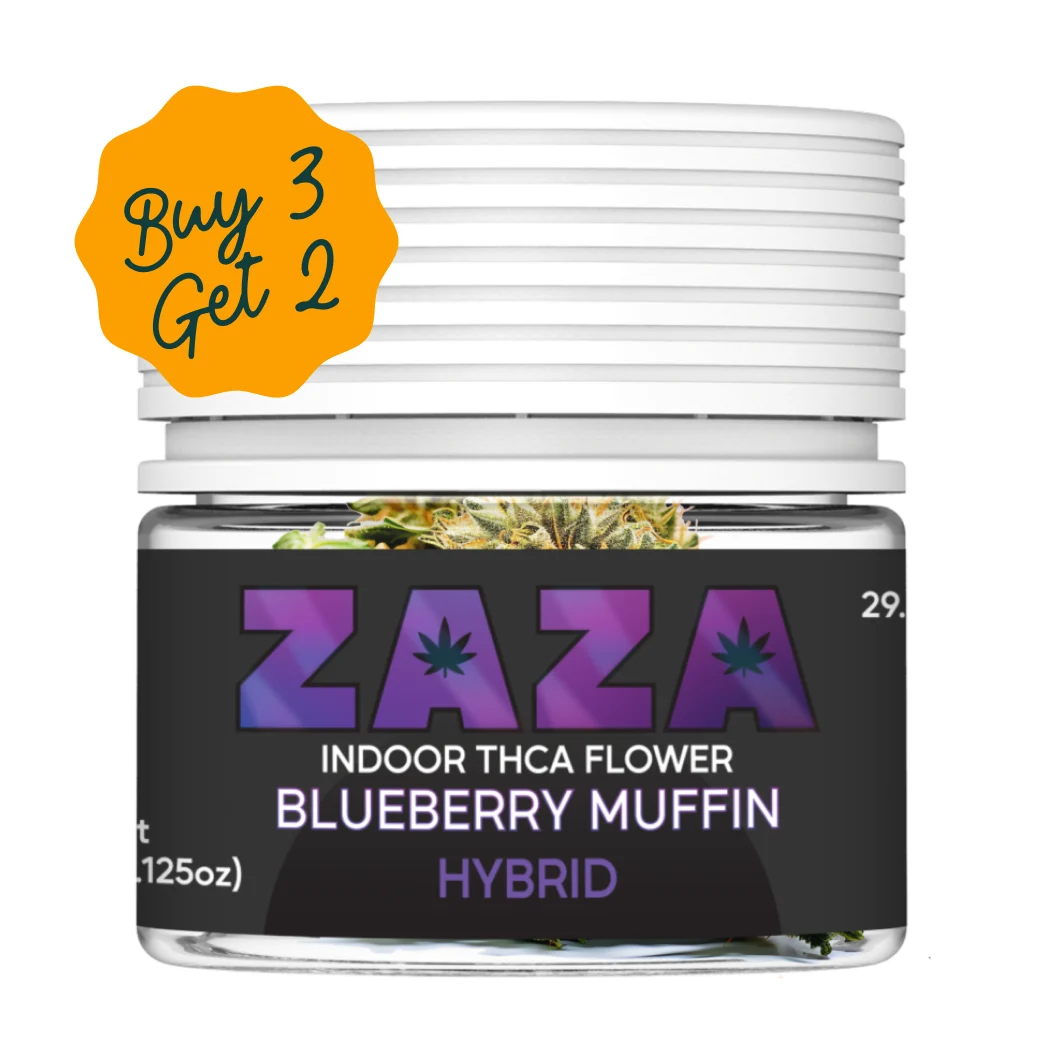 LJC B3G2 ZAZA | THCA Exotic Flower | Blueberry Muffin | – 3.5g