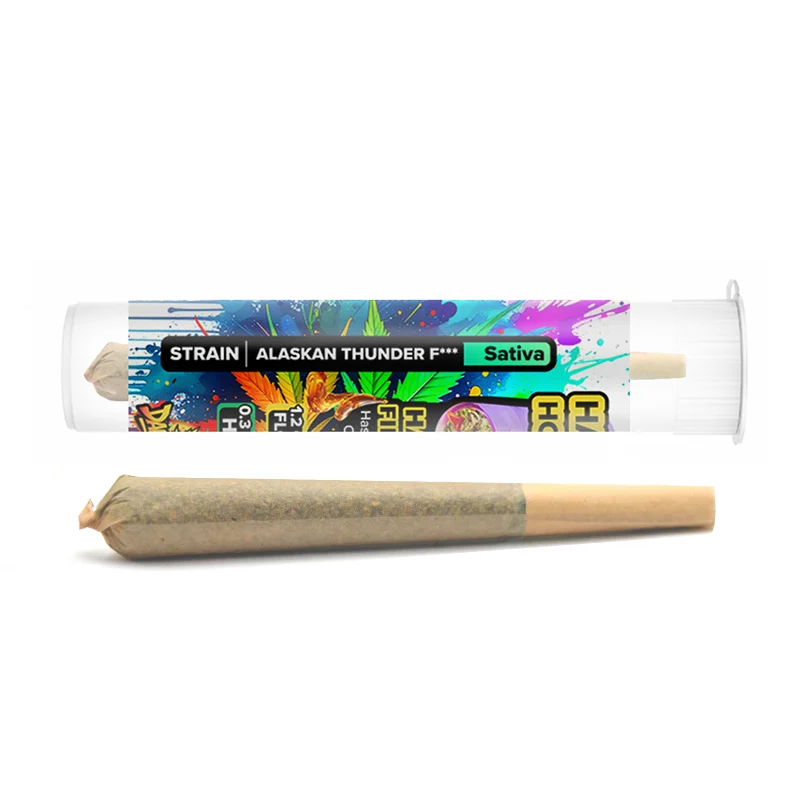 Hash Holes (Infused THCA Pre-Rolls) | Flower + Rosin Donut Joints – Alaskan Thunder F – Sativa, Quantity: 1