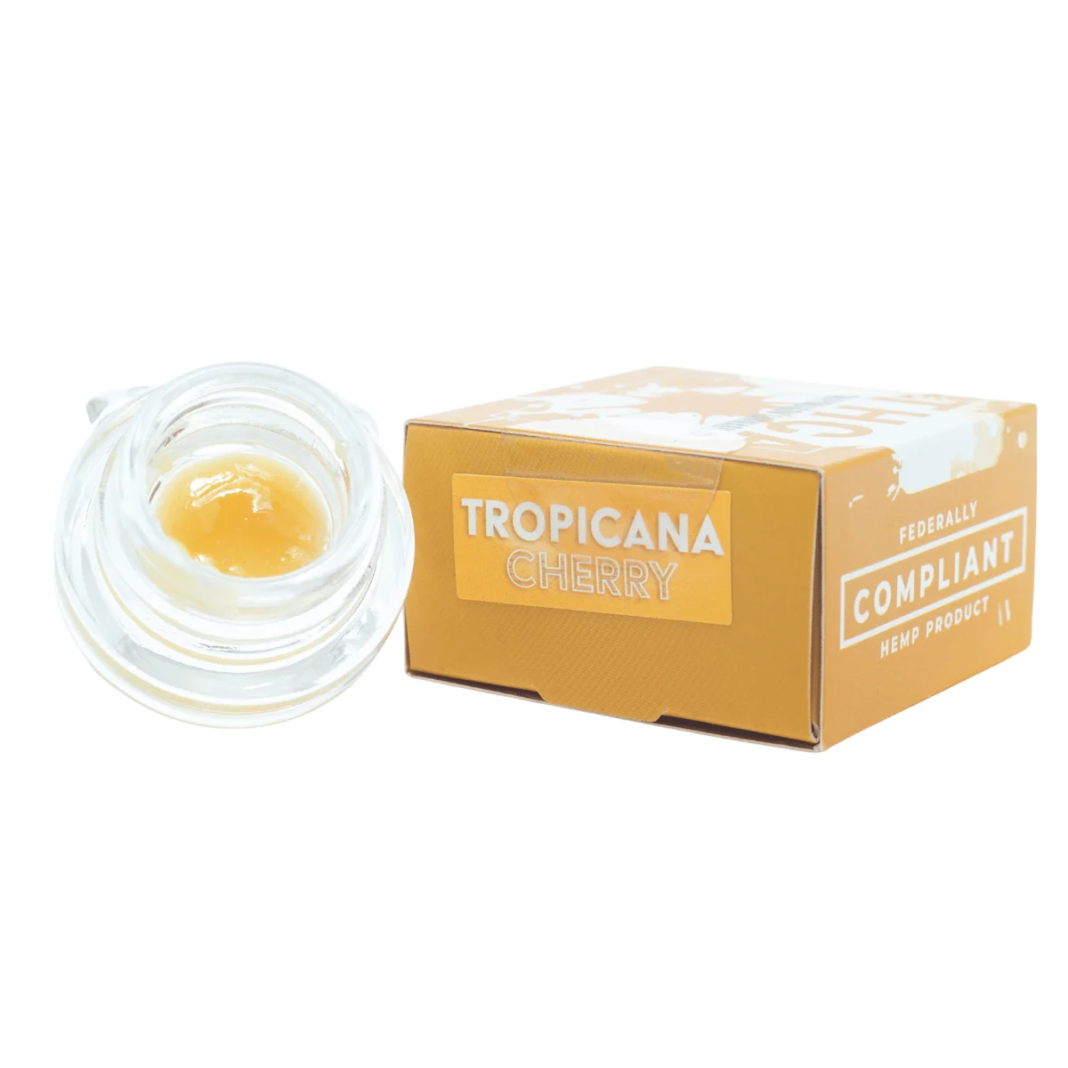 THCA Live Resin Concentrate – Tropicana Cherry Badder (Sativa-Dominant Hybrid), Weight: – 3.5g